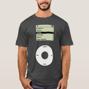 Camiseta Reprodutor de MP3 retrô Pod Musicech amigos disfar