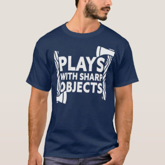 Camiseta Reproduz com Objetos Sharp Ax Jogando TShi Clássic