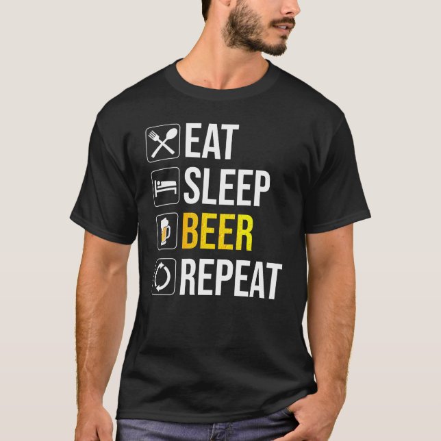 Camiseta Reproduza a cerveja de repouso (Frente)