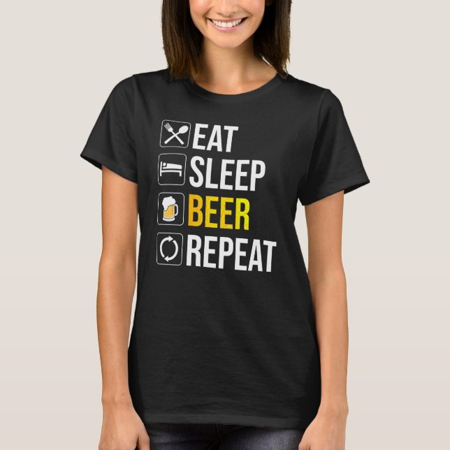 Camiseta Reproduza a cerveja de repouso (Frente)