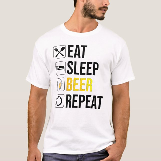 Camiseta Reproduza a cerveja de repouso (Frente)