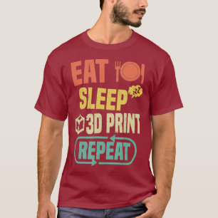 Camiseta Reproduza a impressão 3D de Impressão 3D engraç