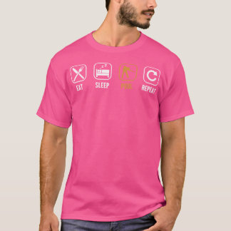 Camiseta Reproduza a Piscina de latência Repetir as bolas P