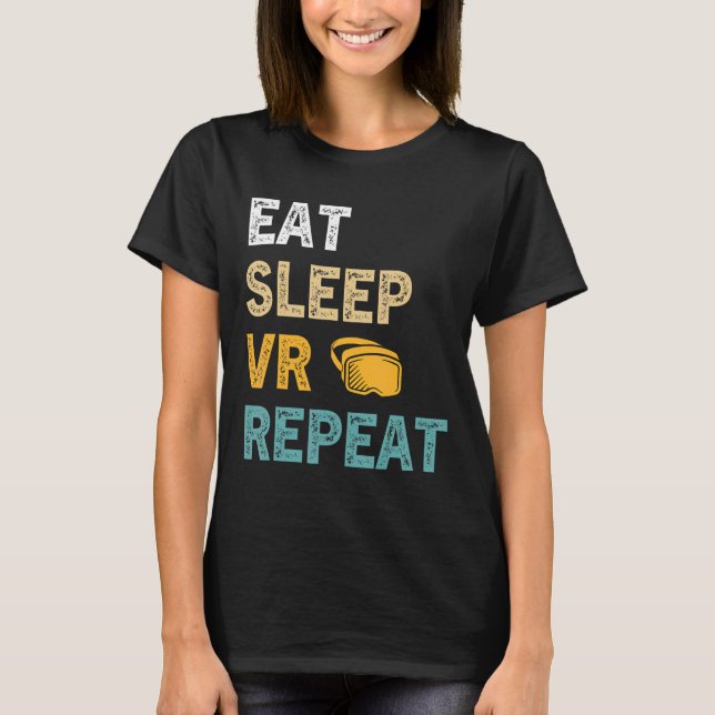Camiseta Reproduza VR Repetição de Realidade Virtual do Jog (Frente)