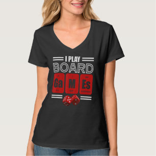 Camiseta Reproduzindo Tabletop de Gamer de Conselho de Jogo