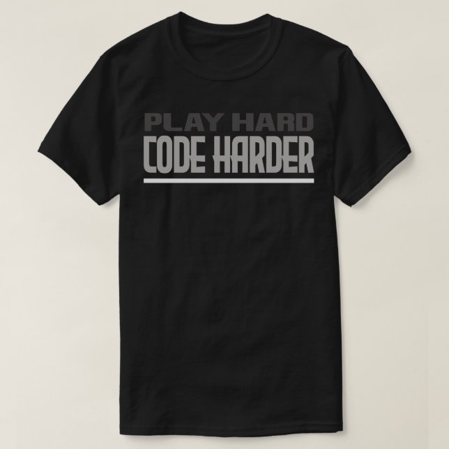 Camiseta reproduzir código de duro mais difícil (Frente do Design)