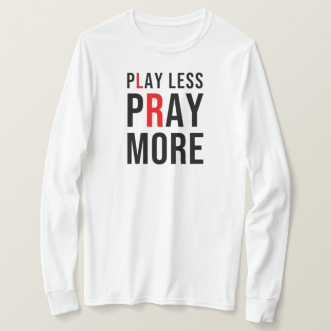 Camiseta Reproduzir Menos Reze Mais (Frente do Design)