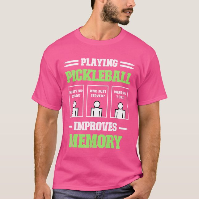 Camiseta Reproduzir o Pickleball melhora o leitor de tinta  (Frente)
