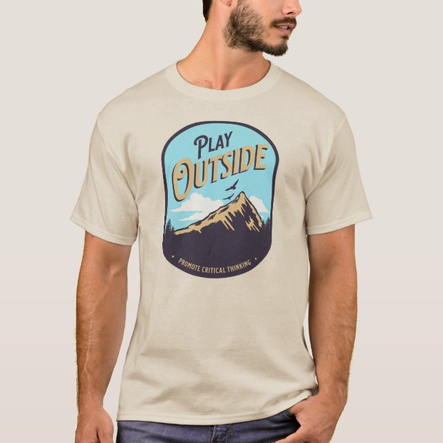 Camiseta Reproduzir Pensamento Crítico Promocional Externo (Frente)