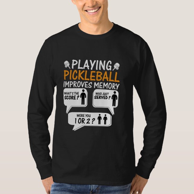 Camiseta Reproduzir Pickleball Melhora A Pic Do Jogador De  (Frente)