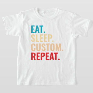 Camiseta Reproduzir Texto Personalizado de Repetição Person
