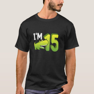 Camiseta Répteis 15 Birthday Crocodilo Proprietário do Répt