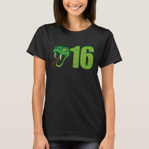 Camiseta Répteis 16º Aniversário Cobras Réptil Proprietário