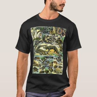 Camiseta Répteis Coleção Gráfico Tartaruga Espécie Cobra