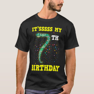 Camiseta Répteis É 7 Cobras de aniversário Gráfico de Répte