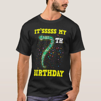 Camiseta Répteis É 7 Cobras de aniversário Gráfico de Répte
