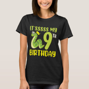 Camiseta Répteis É 9º aniversário Cobras Répteis Gráfico