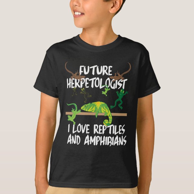 Camiseta Répteis e lagarto do presente dos anfíbios (Frente)