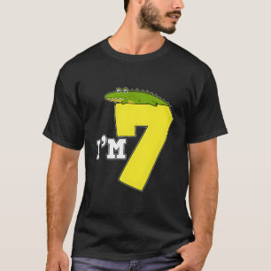 Camiseta Répteis Lover 7 Birthday Crocodilo Réptil Owne