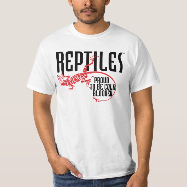 Camiseta RÉPTEIS - orgulhosos ser Blooded frio (Frente)