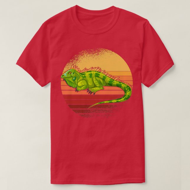 Camiseta Répteis Solares Iguana Retro 2 (Frente do Design)