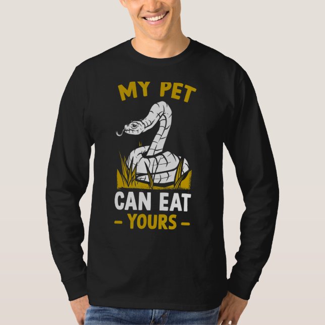 Camiseta Réptil Cobra Meu Pet Pode Comer O Seu (Frente)