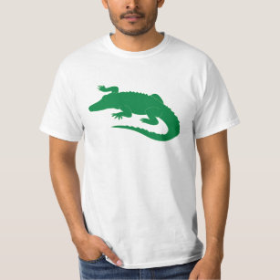 Camiseta Para Bebê Boca verde do jacaré do crocodilo dos desenhos