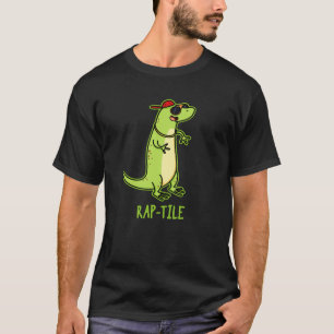 Camiseta Réptil Engraçado do azulejo rap Lizard Pun Dark BG
