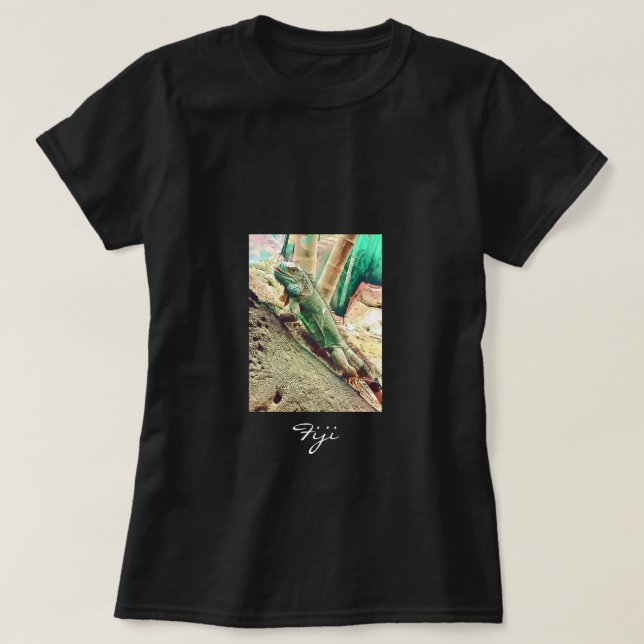 Camiseta réptil-lagarto Iguana (Frente do Design)