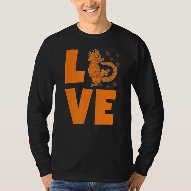 Camiseta Reptile Lizard Animal Pet Ownership Love Bearded D (Frente)