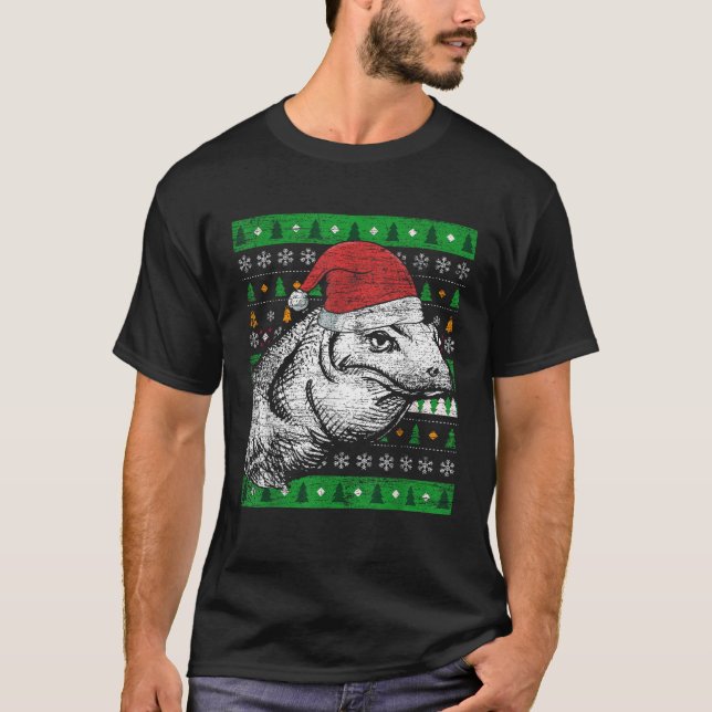 Camiseta Reptile Lizard Gifts Ugly Christmas Komodo Dragon (Frente)