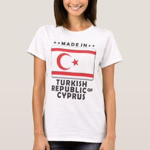 Camiseta Republic of Cyprus turco feito