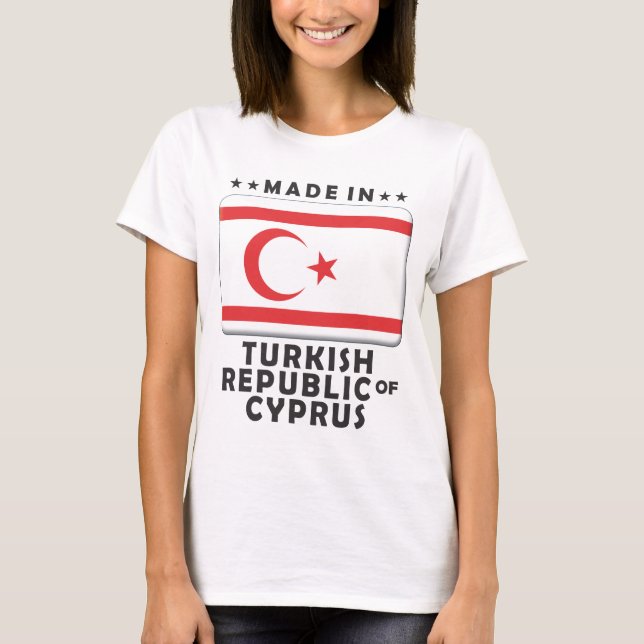 Camiseta Republic of Cyprus turco feito (Frente)