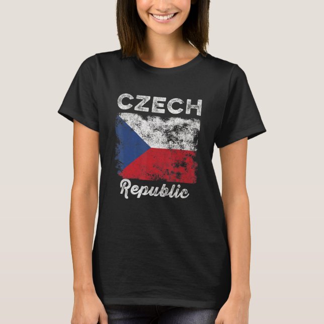 Camiseta República Checa Bandeira Homens Afetados Mulheres  (Frente)