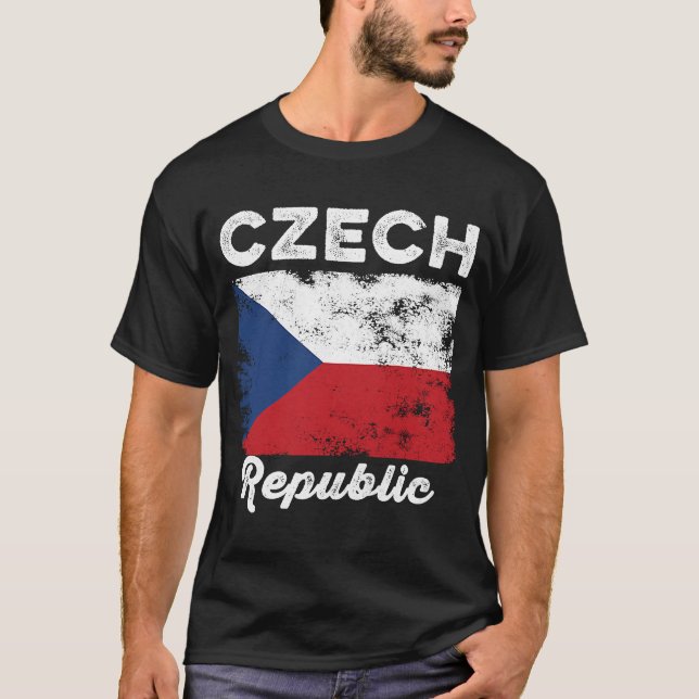 Camiseta República Checa Bandeira Homens Afetados Mulheres  (Frente)