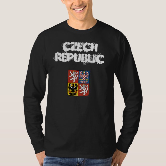 Camiseta República Checa com casaco de armas (Frente)