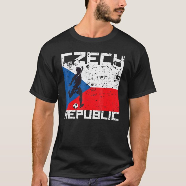 Camiseta República Checa Futebol Fan Jersey Flag (Frente)