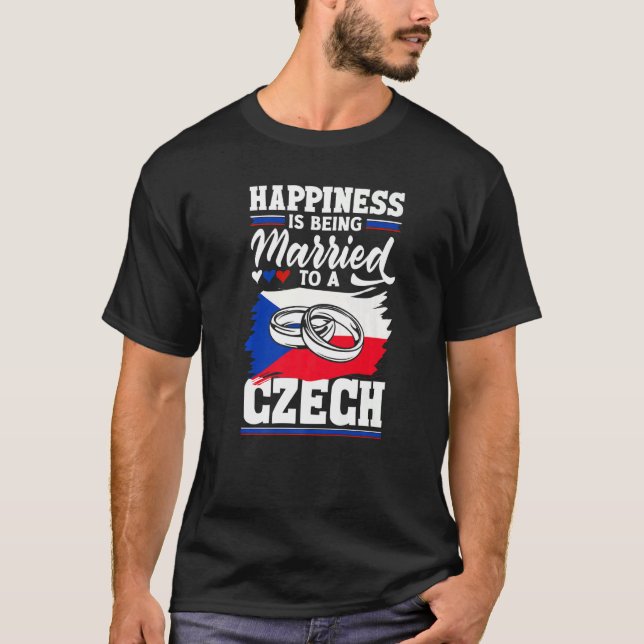 Camiseta República Checa Indica Que A Felicidade Está Sendo (Frente)