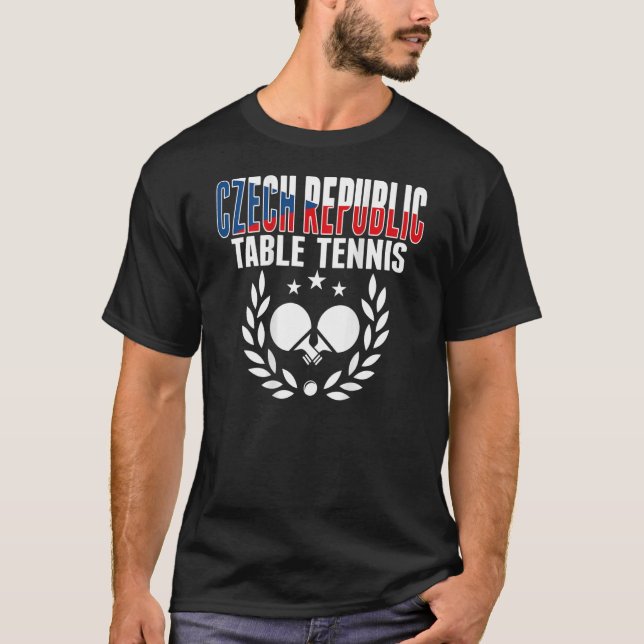 Camiseta República Checa Ping Pong Mesa Tênis Checo Sup (Frente)