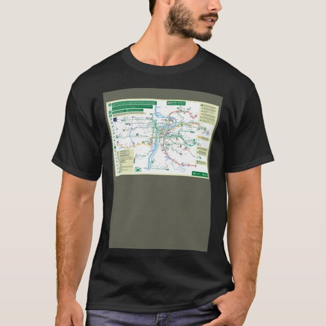 Camiseta República Checa Praga Metro Praha Mapa HD (Frente)