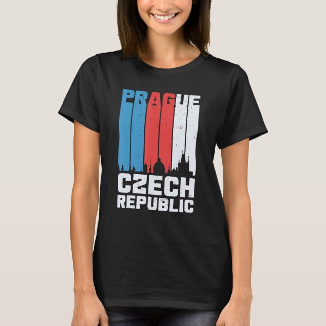 Camiseta República Checa Praga Skyline Praga (Frente)
