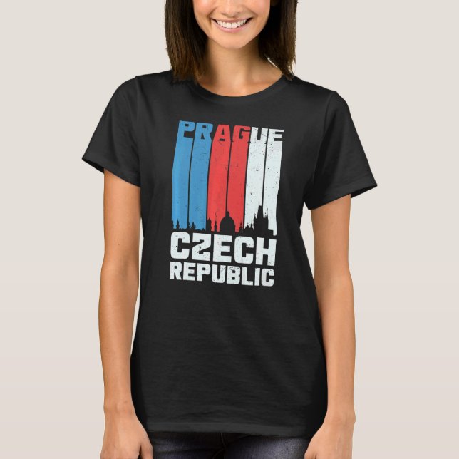 Camiseta República Checa Praga Skyline Praga (Frente)