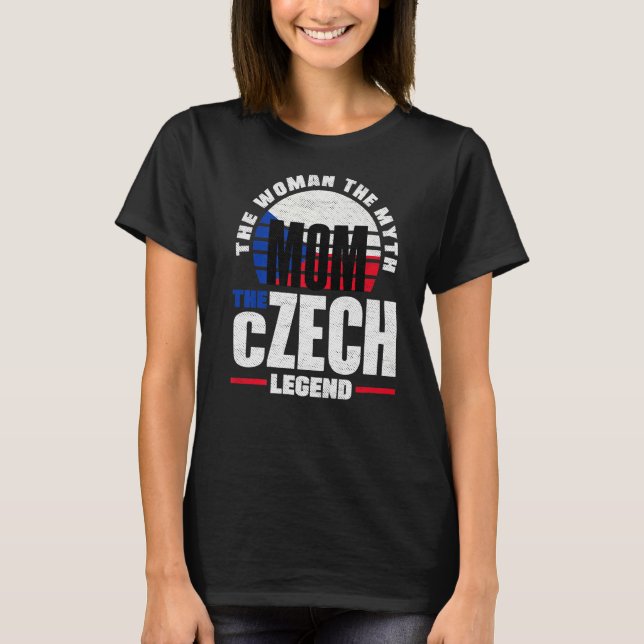 Camiseta República Checa República Checa Bandeira Mãe (Frente)