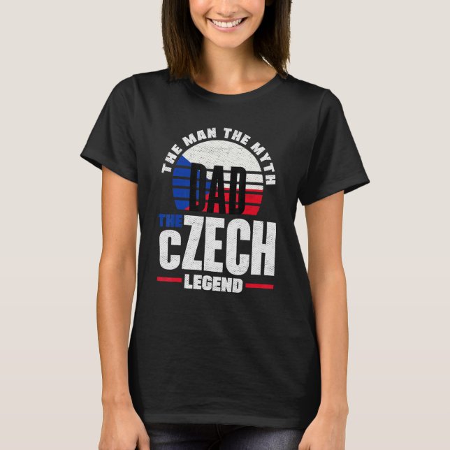 Camiseta República Checa República Checa Bandeira Padre (Frente)