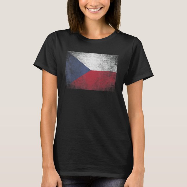 Camiseta Republica Checa Sinalizador Orgulho Doméstico Corr (Frente)