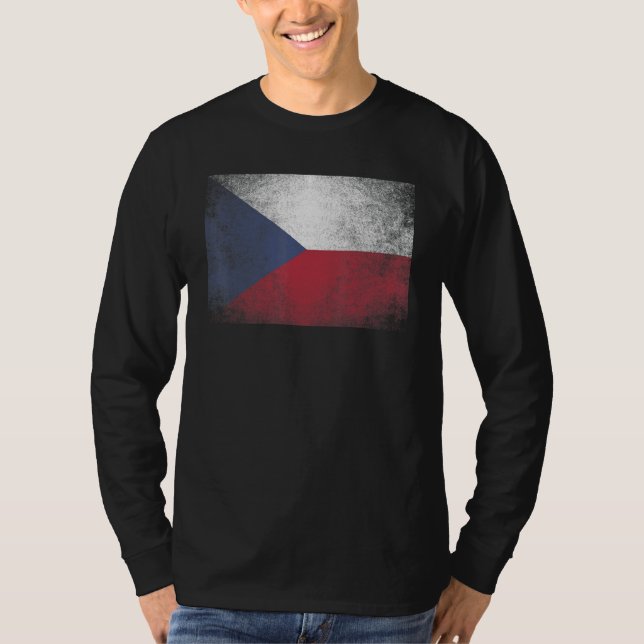Camiseta Republica Checa Sinalizador Orgulho Doméstico Corr (Frente)