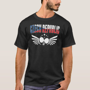 Camiseta República Checa Suporte a Tênis de Mesa Tcheco Pin