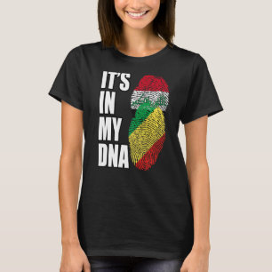 Camiseta República Congolesa E Iraquiana Mix DNA Flag Herit