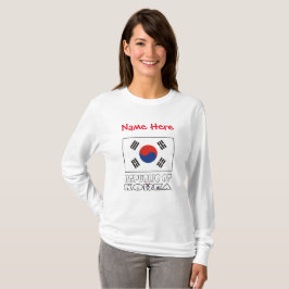 Camiseta República Coreia Bandeira da Coreia do Sul Persona