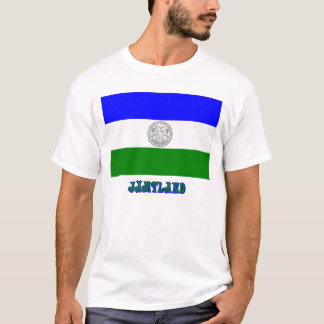 Camiseta República da bandeira de Jämtland com o nome (não